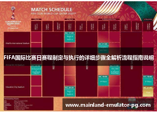 FIFA国际比赛日赛程制定与执行的详细步骤全解析流程指南说明